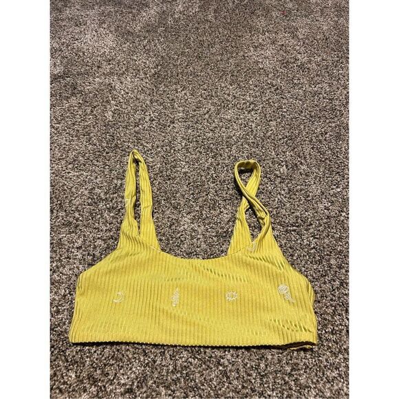 Desert Dreamer yellow bikini top size small C27-80 - Picture 1 of 3